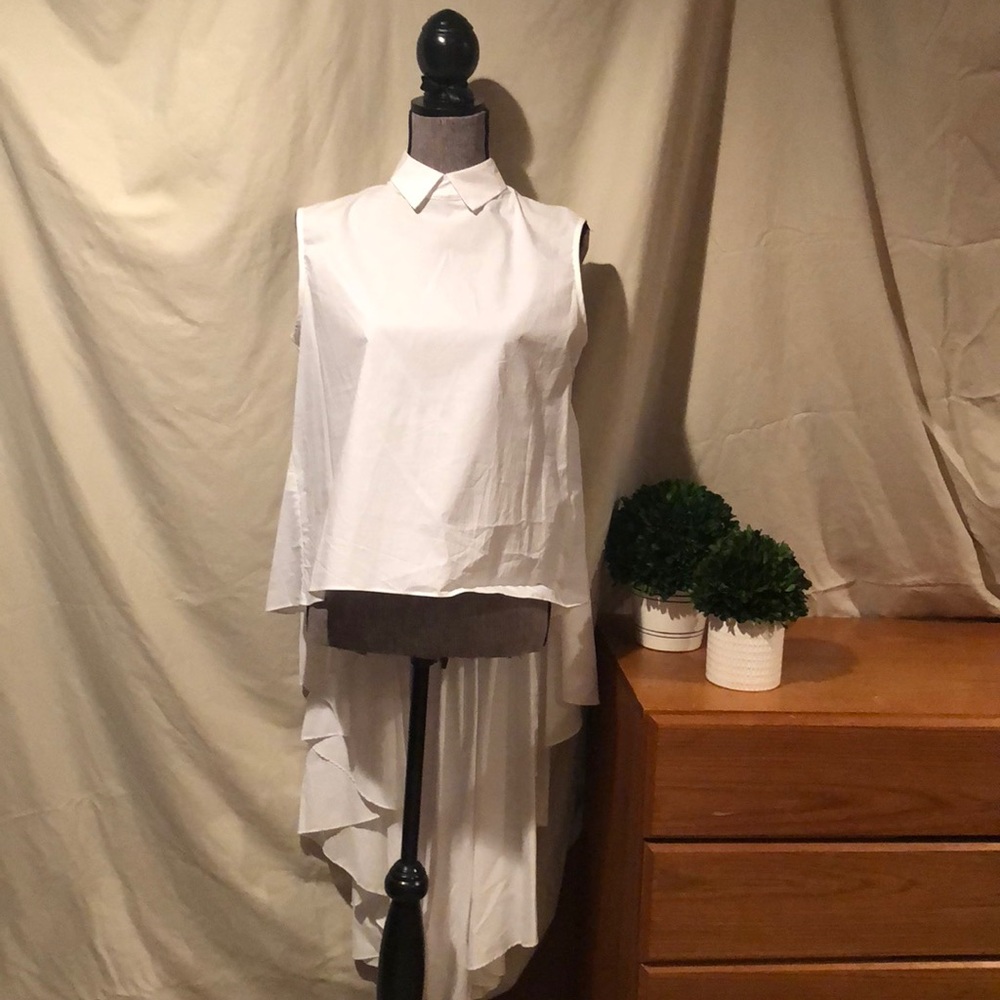 High low dramatic neck blouse